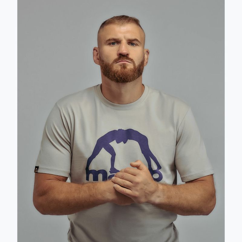 Férfi póló MANTO Vibe 25 világosszürke/sötétlila 4