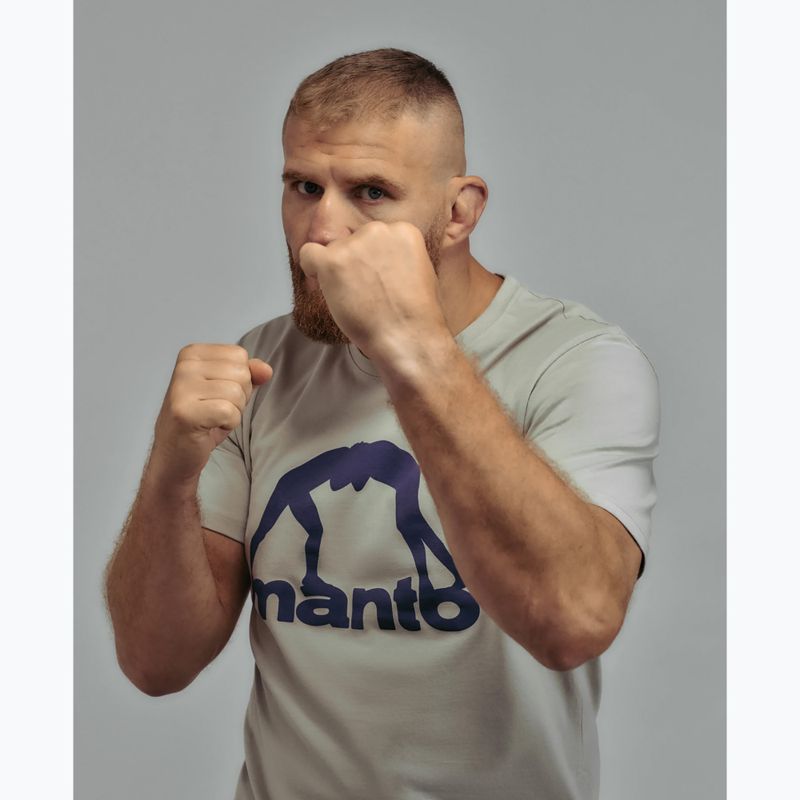 Férfi póló MANTO Vibe 25 világosszürke/sötétlila 5