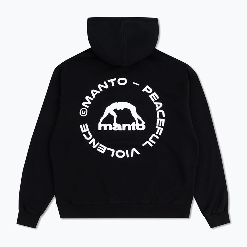 Férfi pulóver MANTO Label 25 Regular Hoody fekete 2