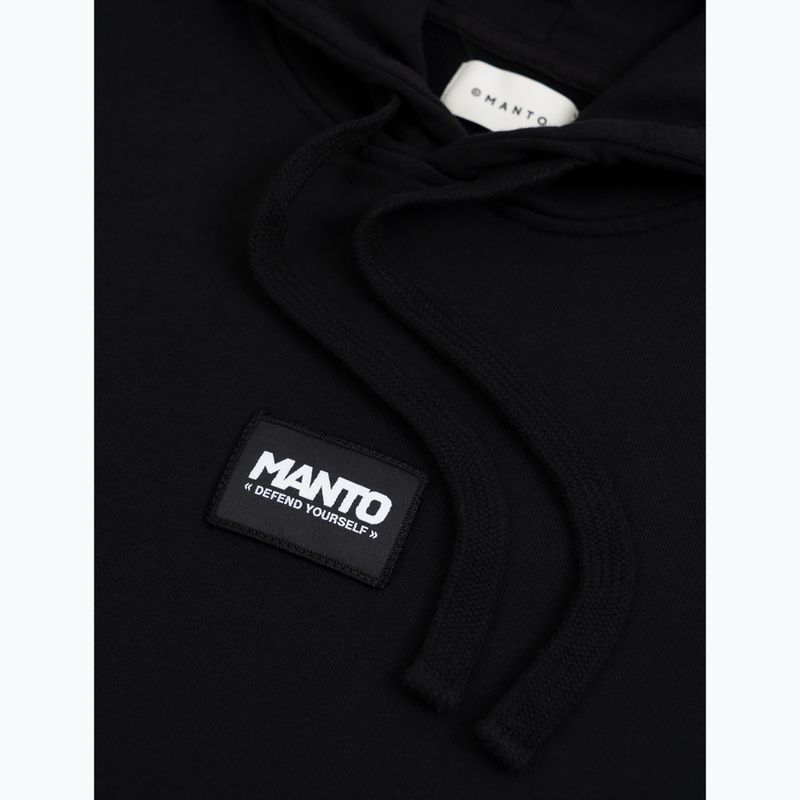 Férfi pulóver MANTO Label 25 Regular Hoody fekete 3