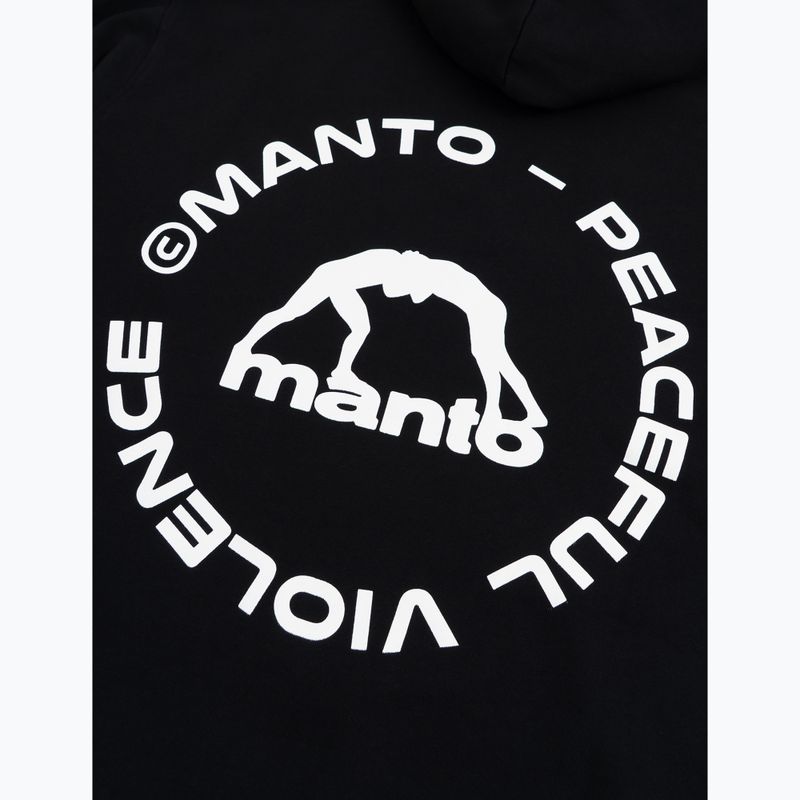 Férfi pulóver MANTO Label 25 Regular Hoody fekete 4