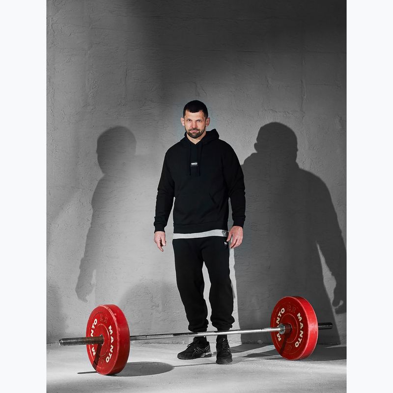 Férfi pulóver MANTO Label 25 Regular Hoody fekete 5