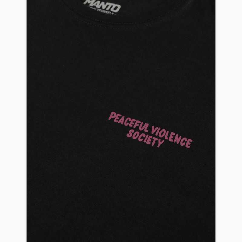 Férfi póló MANTO Society 25 fekete ónix 3
