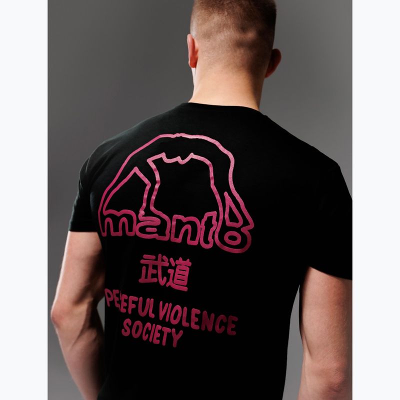 Férfi póló MANTO Society 25 fekete ónix 5