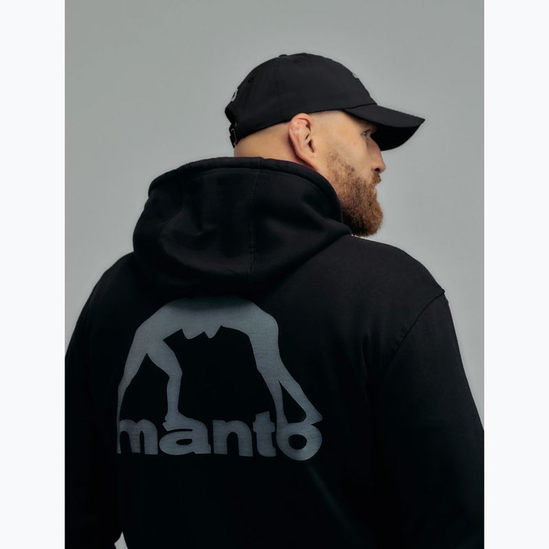 Férfi pulóver MANTO Peaceful Violence Hoody fekete 2