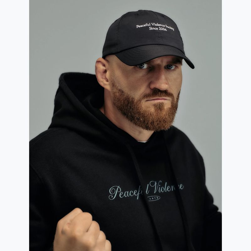 Férfi pulóver MANTO Peaceful Violence Hoody fekete 3