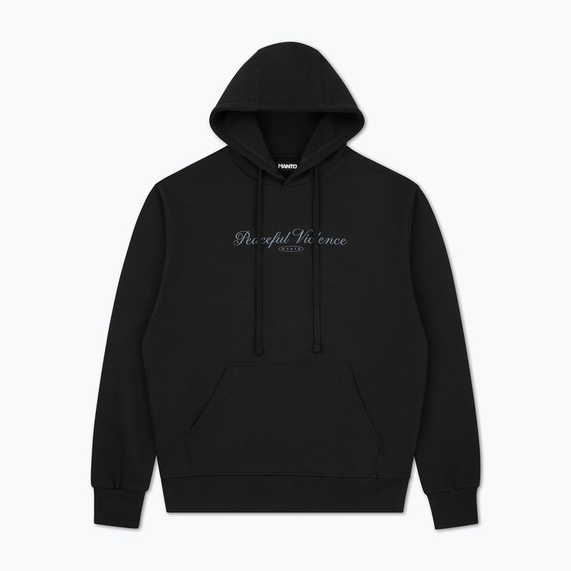 Férfi pulóver MANTO Peaceful Violence Hoody fekete 4