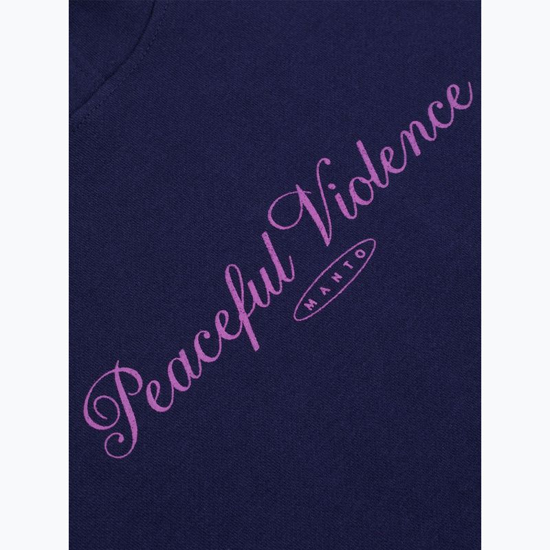 Férfi pulóver MANTO Peaceful Violence Hoody sötétkék 7