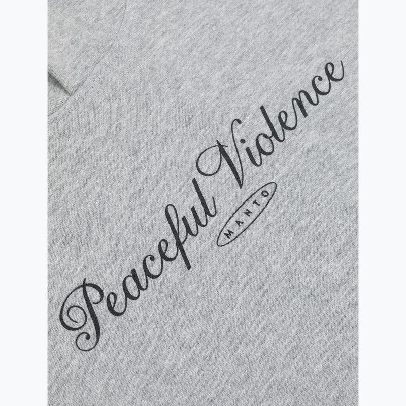 Férfi pulóver MANTO Peaceful Violence Hoody szürke 6