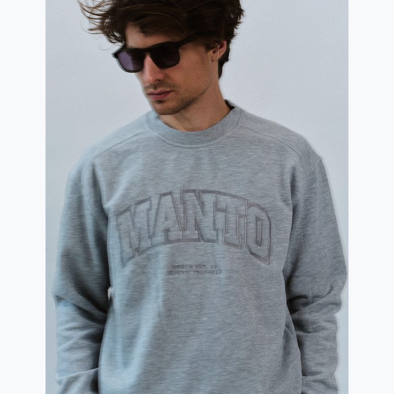 Férfi pulóver MANTO Varsity 26 Hoody melír 5