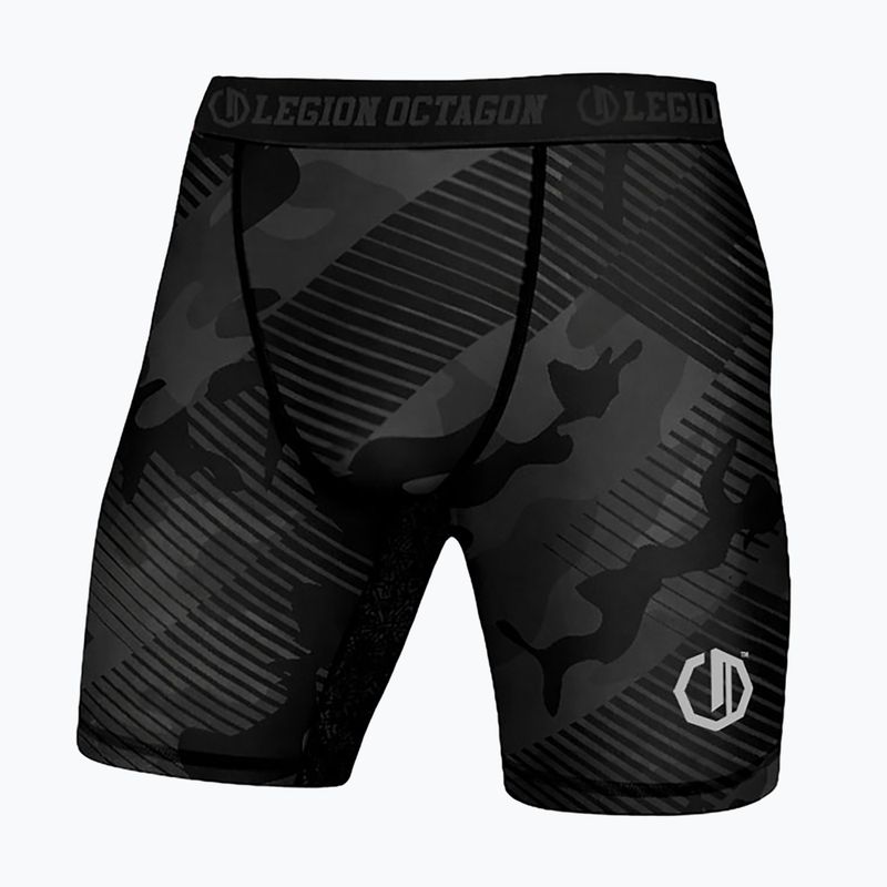 Férfi edzőshort Octagon Legion Line Camo fekete