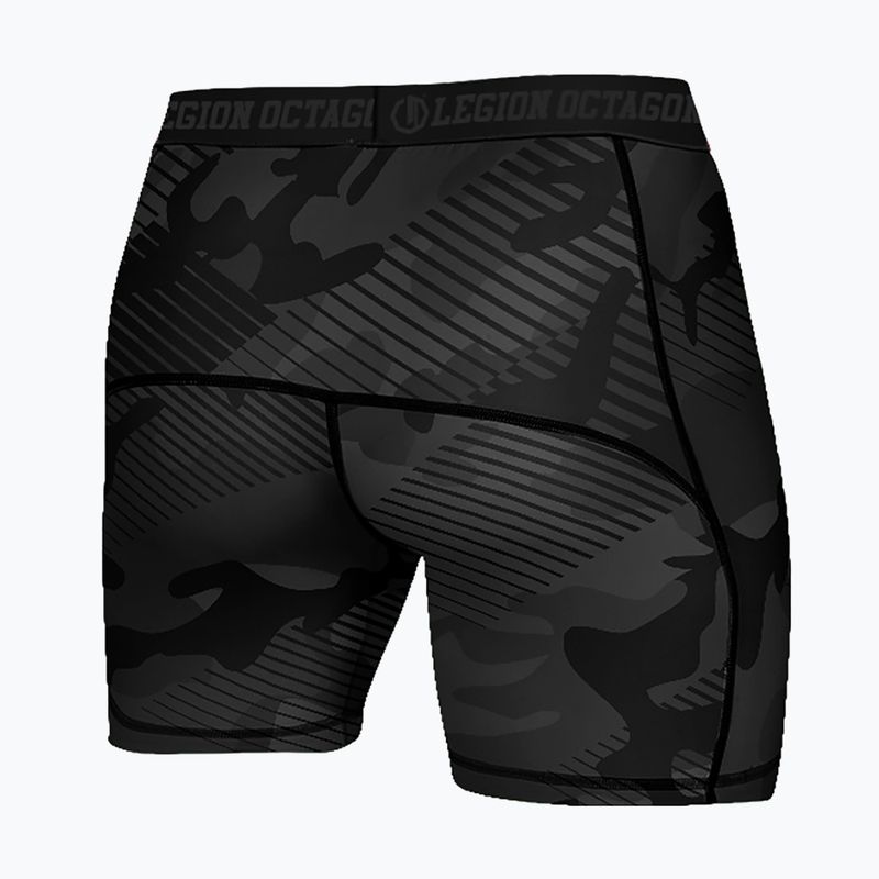 Férfi edzőshort Octagon Legion Line Camo fekete 2