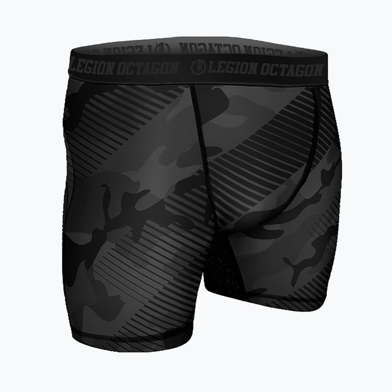 Férfi edzőshort Octagon Legion Line Camo fekete 3