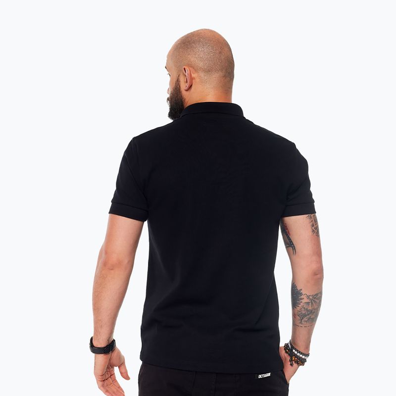 Férfi póló Octagon Legion HFT Polo black/white 2