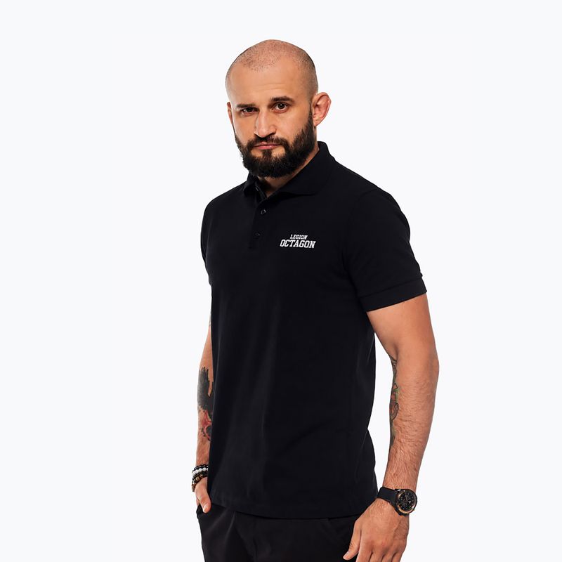 Férfi póló Octagon Legion HFT Polo black/white 3
