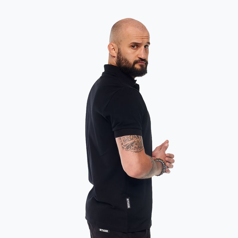 Férfi póló Octagon Legion HFT Polo black/white 4