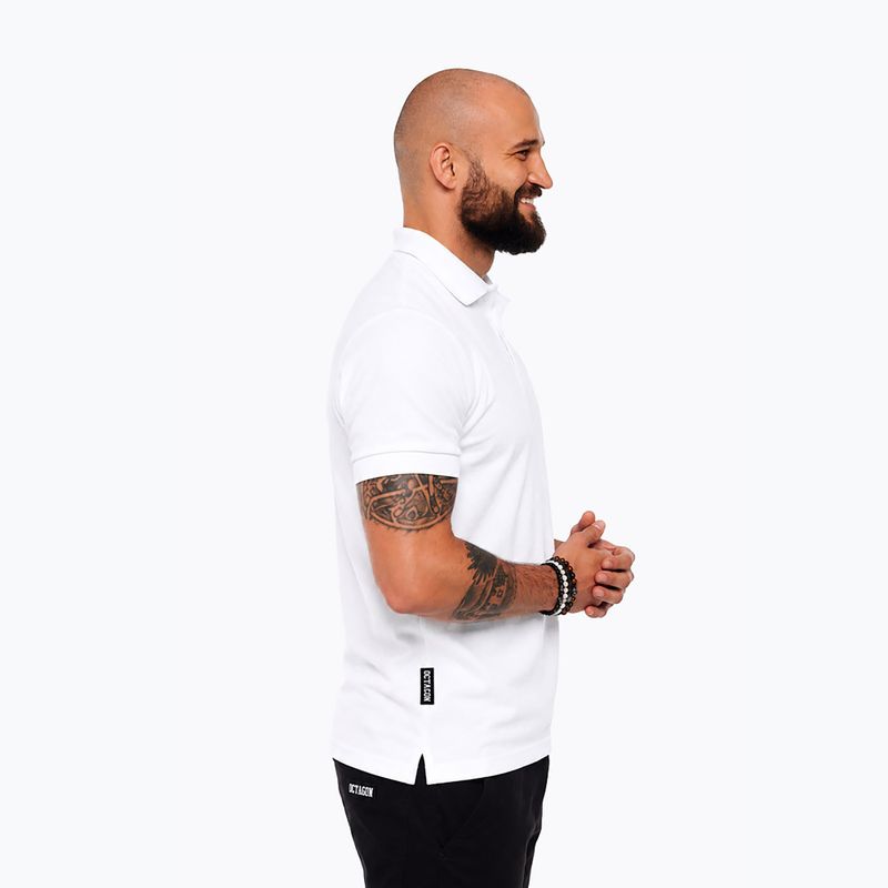 Férfi póló Octagon Legion HFT Polo white 3