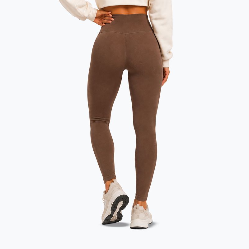 Női edzőleggingsek Octagon Legion Ribber brown 3