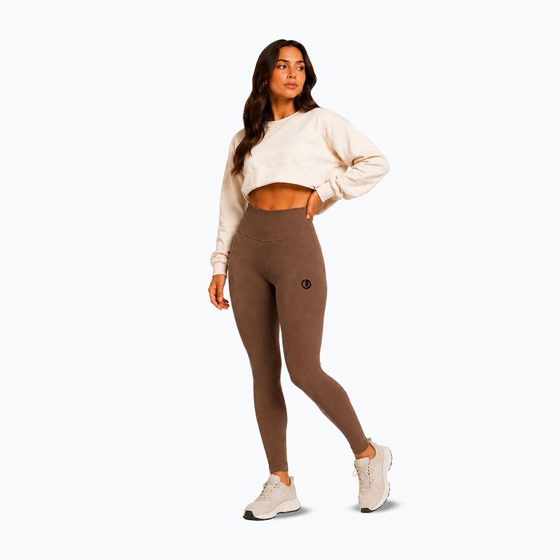 Női edzőleggingsek Octagon Legion Ribber brown 6
