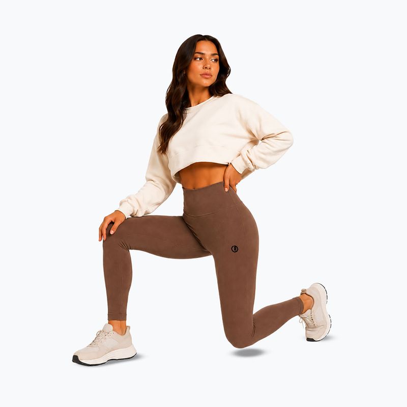 Női edzőleggingsek Octagon Legion Ribber brown 7