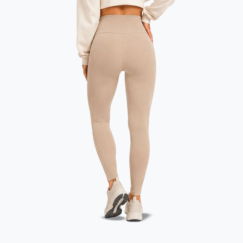 Női edzőleggingsek Octagon Legion Ribber beige 3