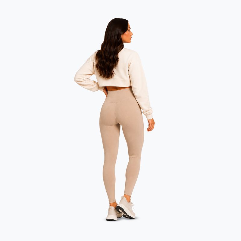Női edzőleggingsek Octagon Legion Ribber beige 7