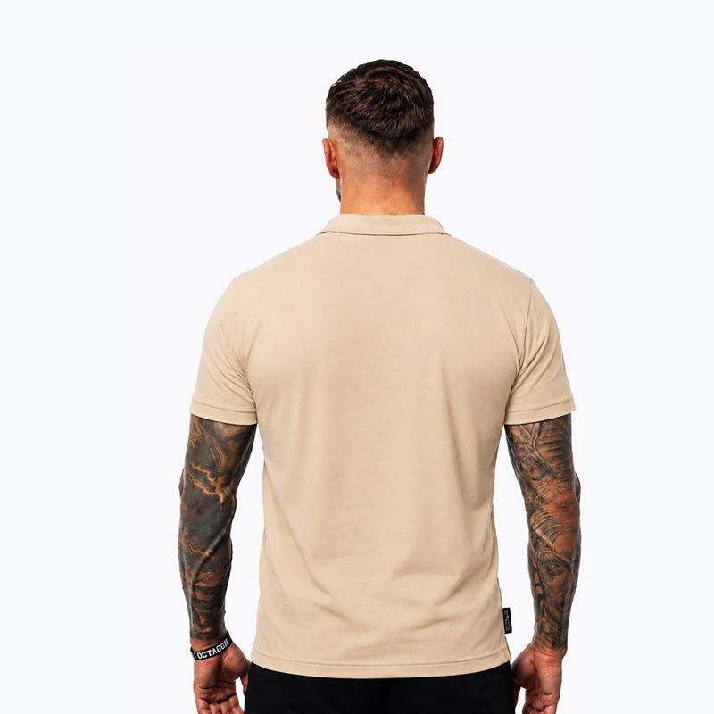 Férfi póló Octagon Legion Small Logo 3D Polo beige 2