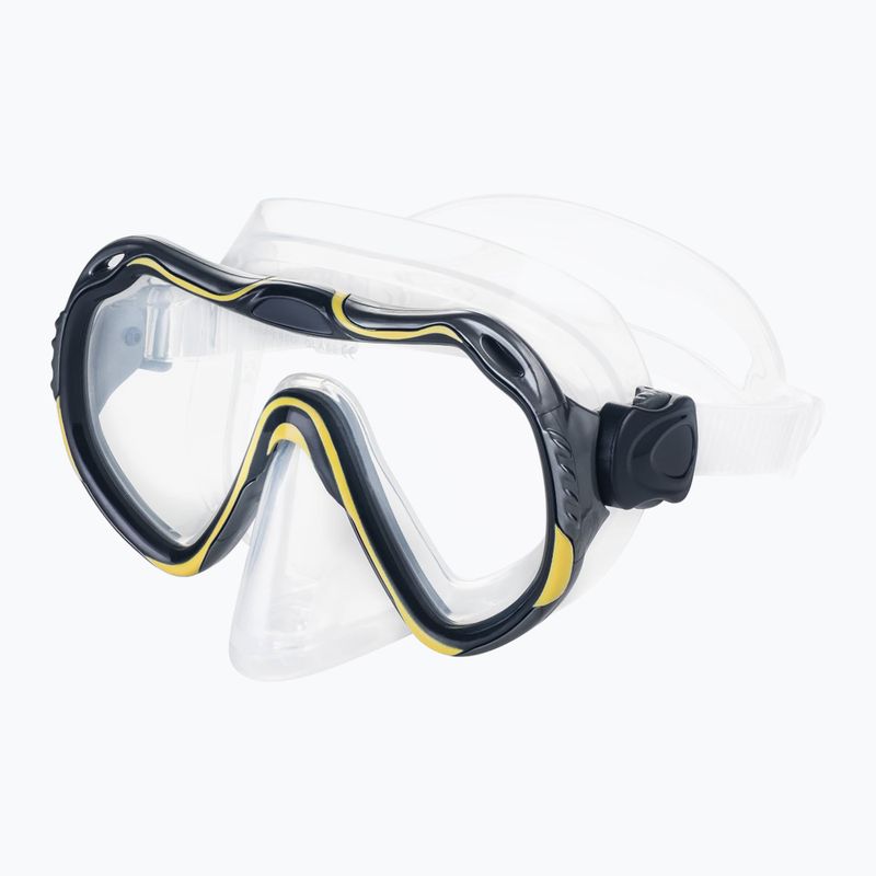 AQUA-SPEED Java + Elba snorkel + maszk sárga-szürke 614 2