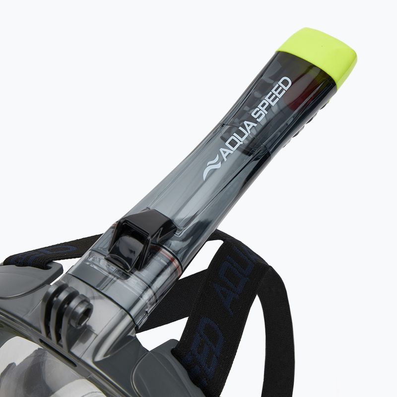 AQUA-SPEED Spectra 2.0 teljes arcú maszk snorkelinghez fekete színben 4