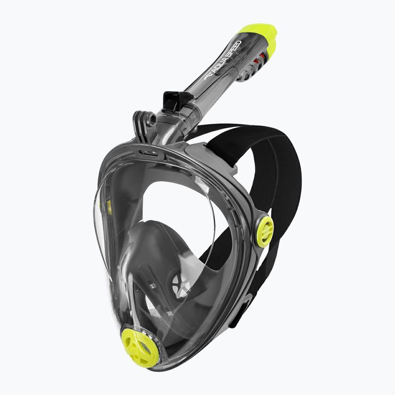 AQUA-SPEED Spectra 2.0 teljes arcú maszk snorkelinghez fekete színben