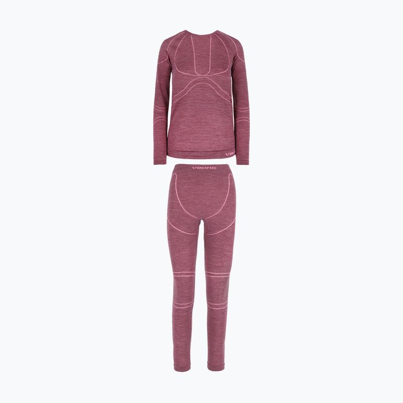 Női thermo fehérnemű szett Viking Lan Pro claret/light pink