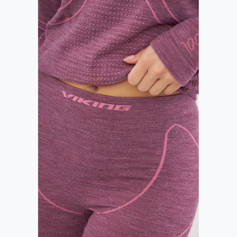 Női thermo fehérnemű szett Viking Lan Pro claret/light pink 9