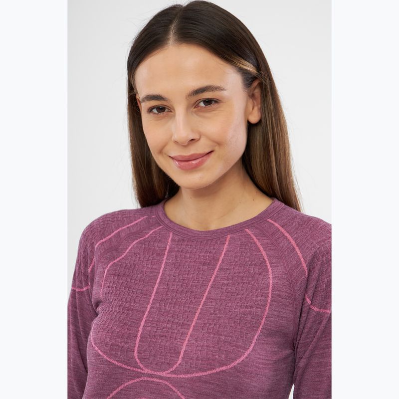 Női termoaktív felső Viking Lan Pro claret/light pink 4