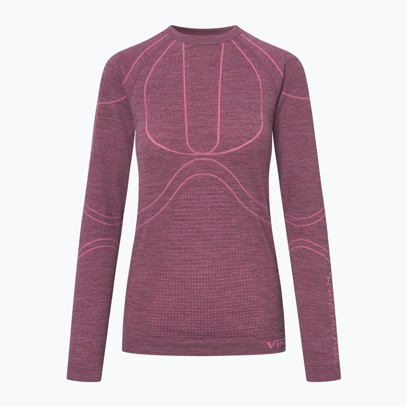 Női thermo hosszú ujjú póló Viking Lan Pro claret/light pink 7