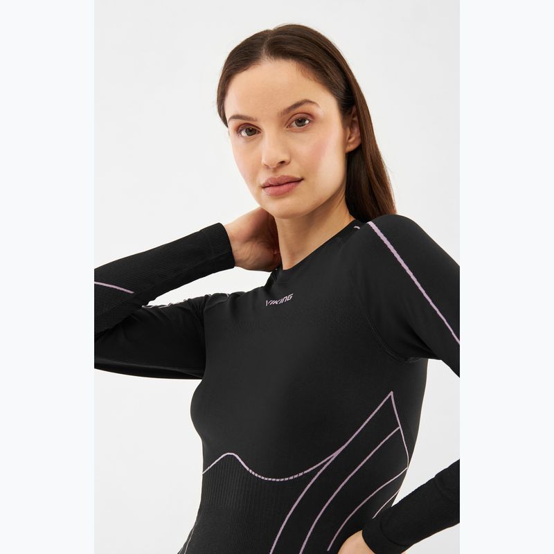 Női termoaktív pulóver Viking Etna 2.0 black/purple 4