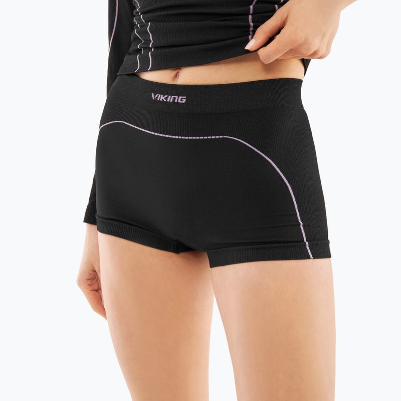 Női thermo boxeralsók Viking Etna 2.0 black/purple
