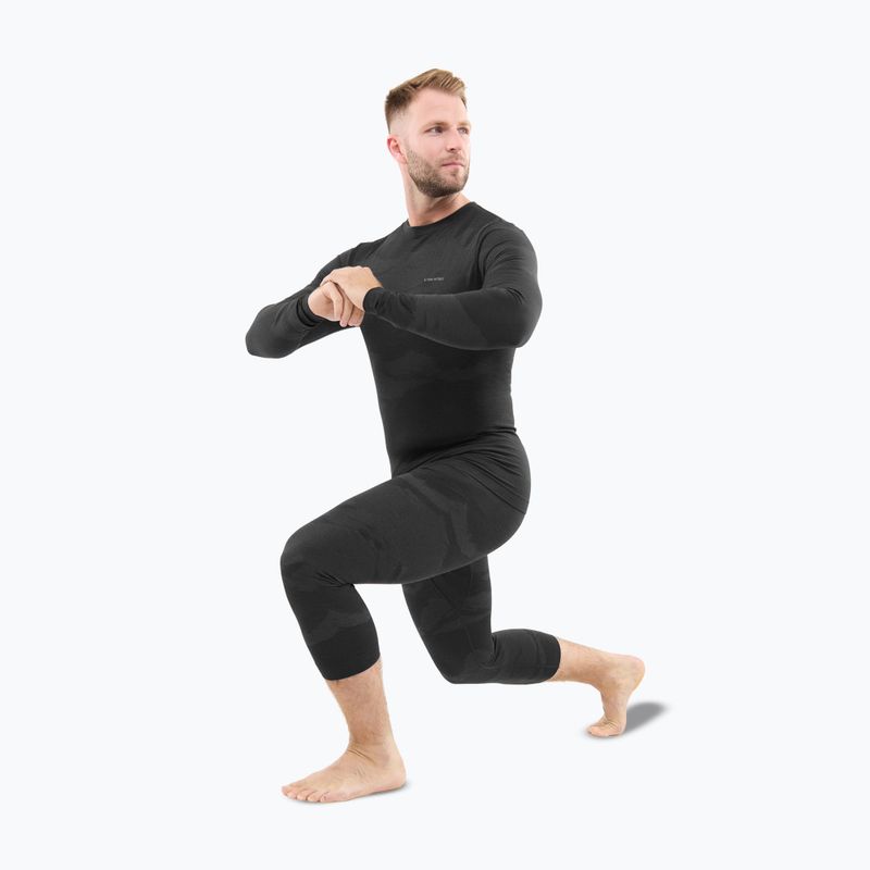 Férfi thermo alsónemű szett Viking Gasher 3/4 black 3