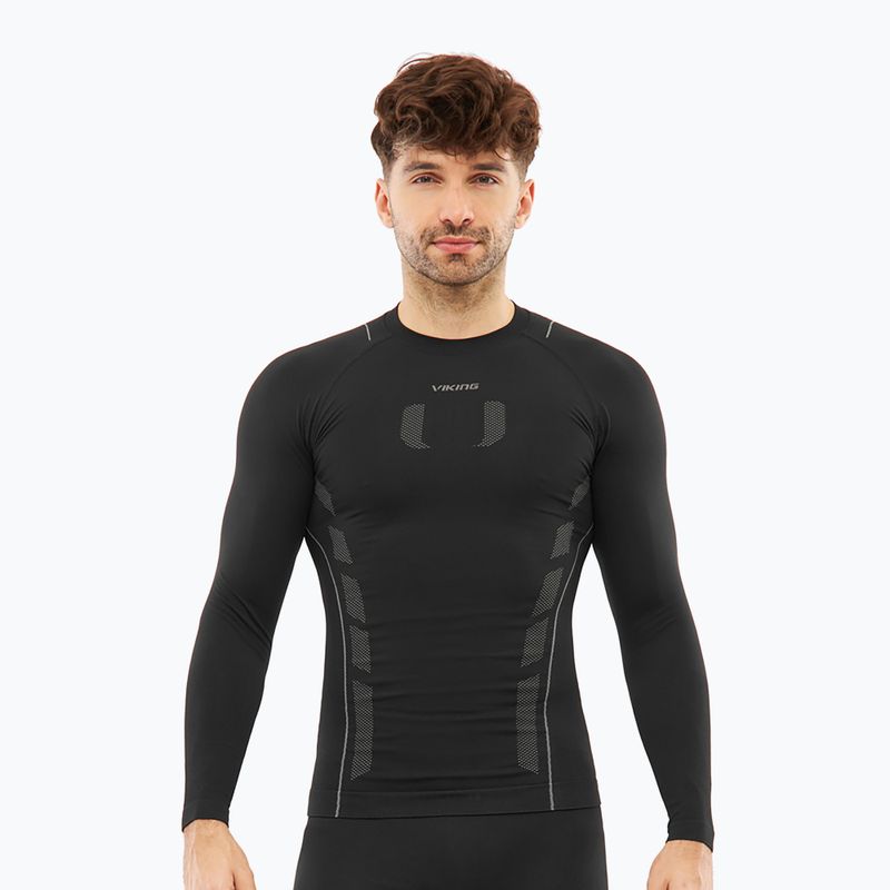 Férfi termoaktív pulóver Viking Eiger 2.0 black/grey
