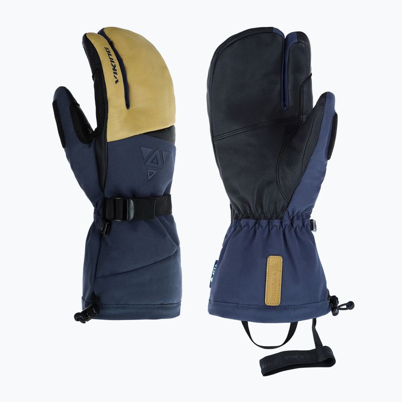 Férfi síkesztyűk Viking Norvik Pro Lobster Freeride navy/beige