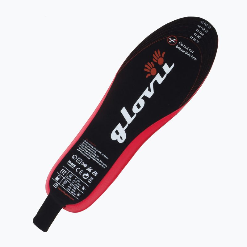 Glovia GW2 fűthető sícipőbetétek távirányítóval fekete színben 8