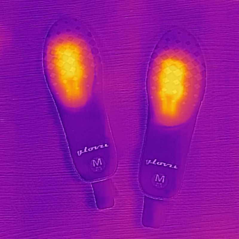 Glovia GW2 fűthető sícipőbetétek távirányítóval fekete színben 15