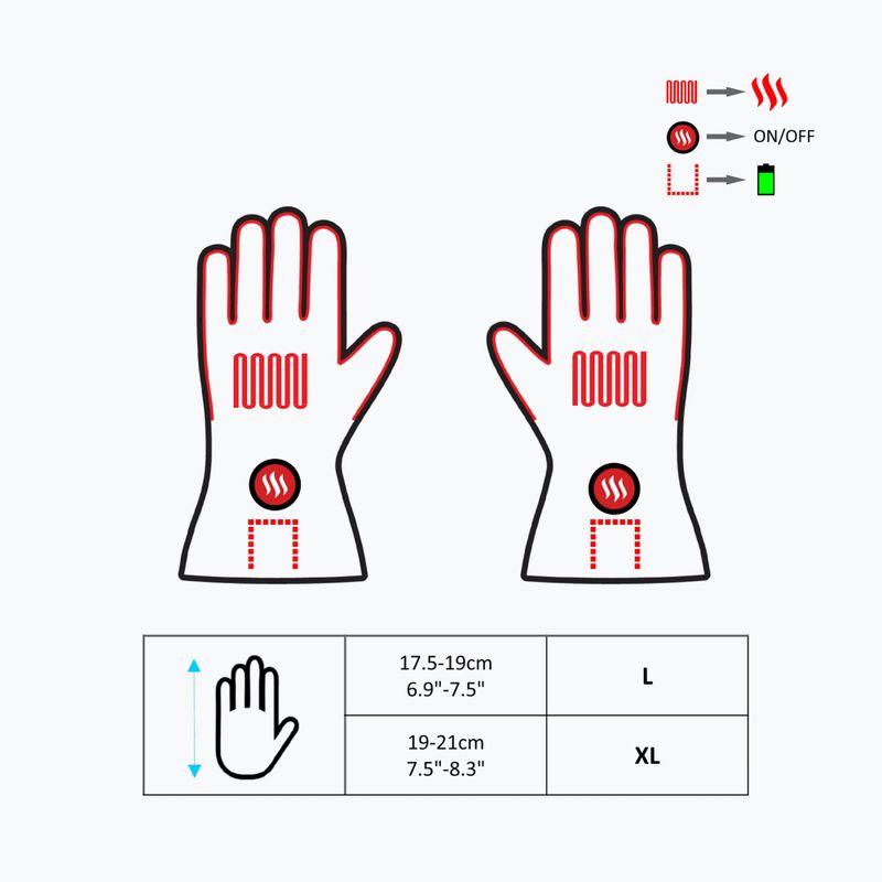Glovii GS1 fűthető kesztyű fekete 9