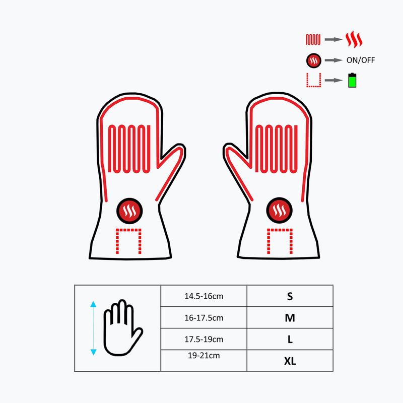 Glovii GZ1 fűthető kesztyű fekete 11