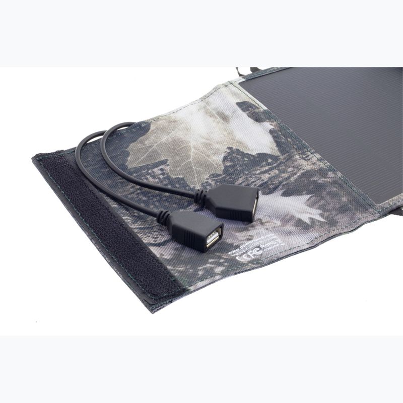 PowerNeed ES-5 18W-os napelemes panel fekete 3