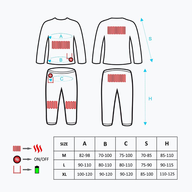 Glovia GXB termikus alsónemű szett fekete 10