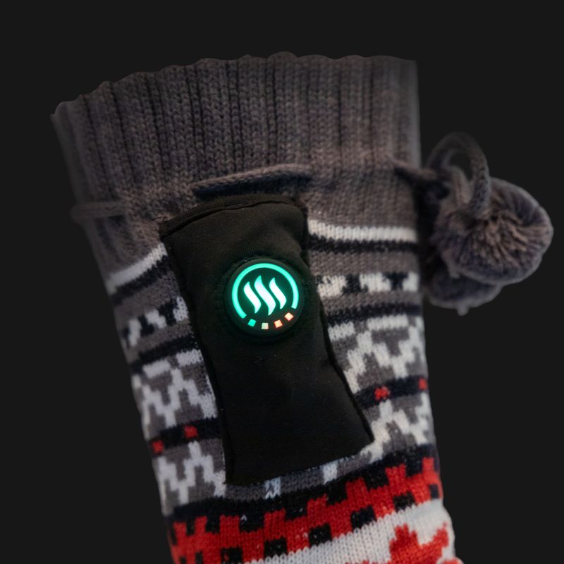 Glovii GOB fehér/piros/szürke fűthető mamusz 2x 3350mAh akkumulátor, USB töltőkábel 6