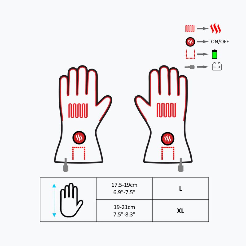 Glovii GDB fűthető kesztyű fekete 11