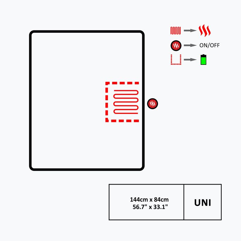 Glovia GB2G szürke fűthető pléd 7