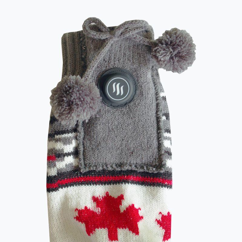 Glovii GQ4 fehér/piros/szürke fűthető papucs zoknival 6