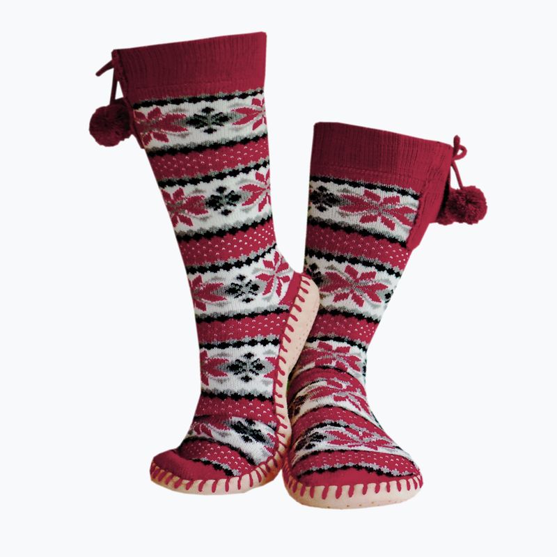 Glovii GQ5 fehér/piros/szürke fűthető papucs zoknival 3